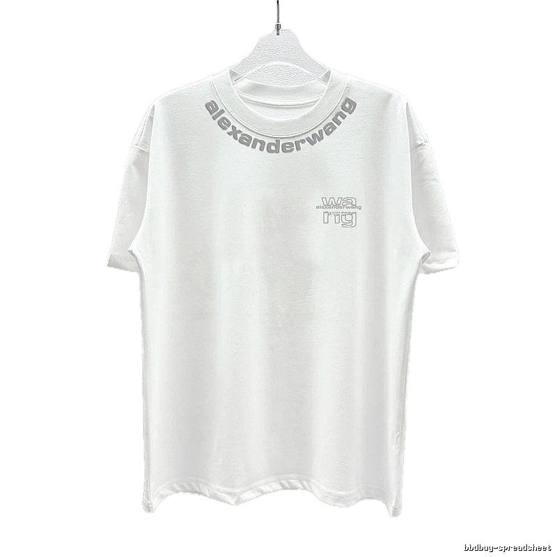 Alexander Wang Printed Street Style White T-Shirt