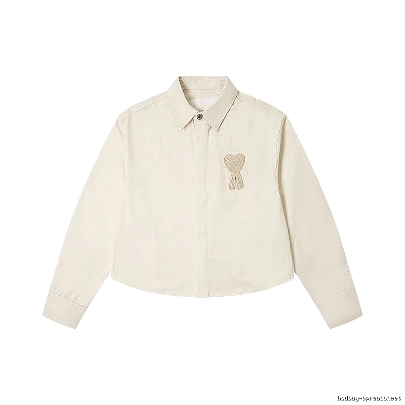 AMI embroidered love style white shirt