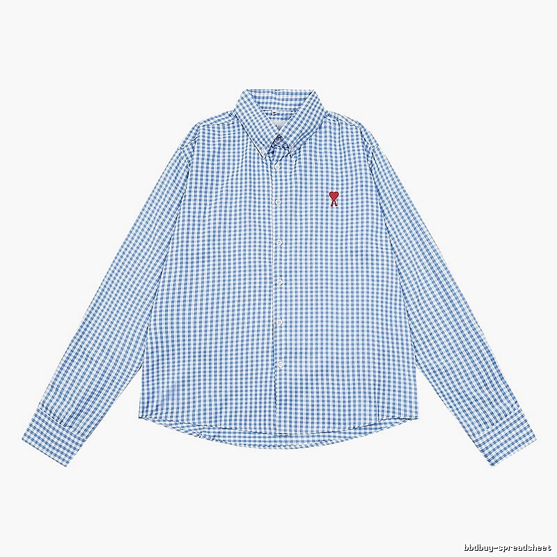 AMI Love Blue Checkered Shirt