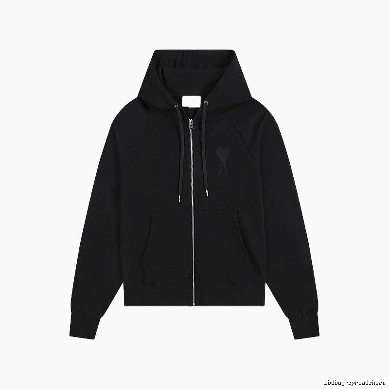 AMI Love Simple Style Black Hoodie