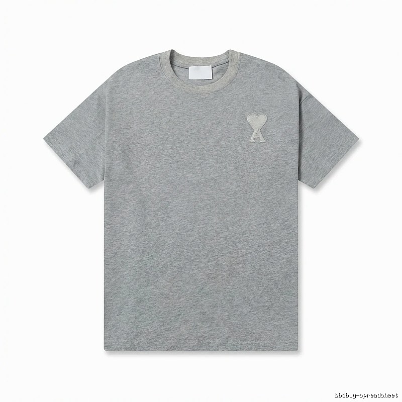 AMI Love Simple Style Gray T-shirt