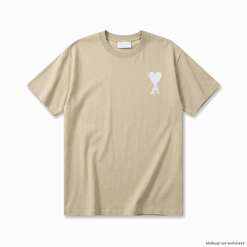 AMI minimalist style beige T-shirt