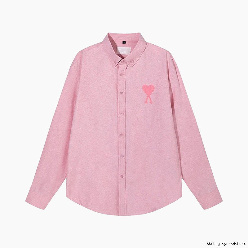 AMI's Love Minimalist Style Pink Shirt