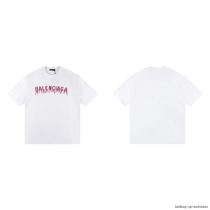 Balenciaga Blood Drop Collection Street Style White T-Shirt