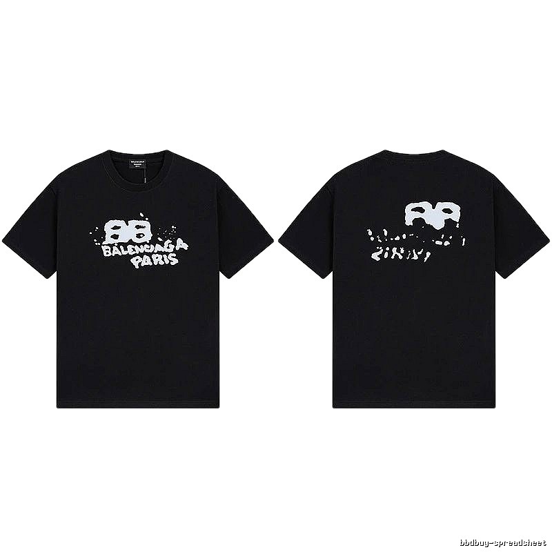 Balenciaga graffiti-style black T-shirt