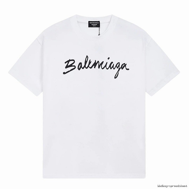 Balenciaga Handwritten Signature Casual White T-shirt