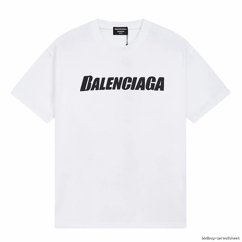 Balenciaga Letter Print Trendy White T-Shirt
