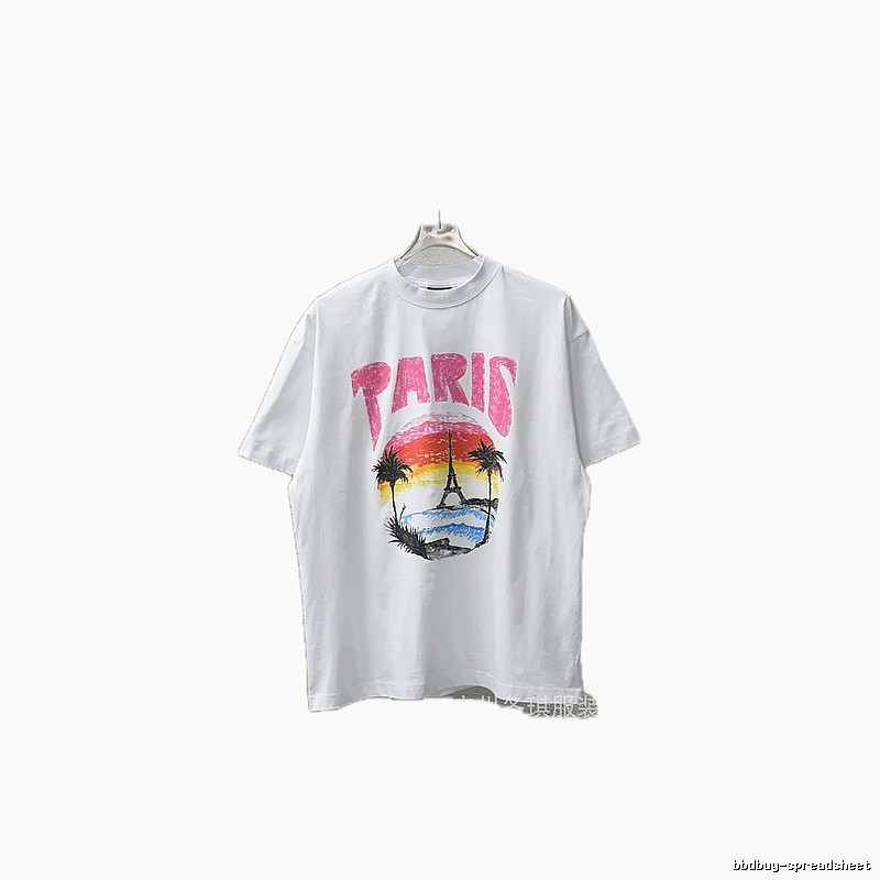 Balenciaga Printed Casual White T-shirt
