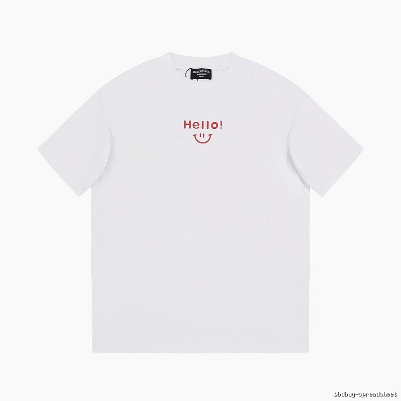 Balenciaga Smile Collection Minimalist Style White T-shirt