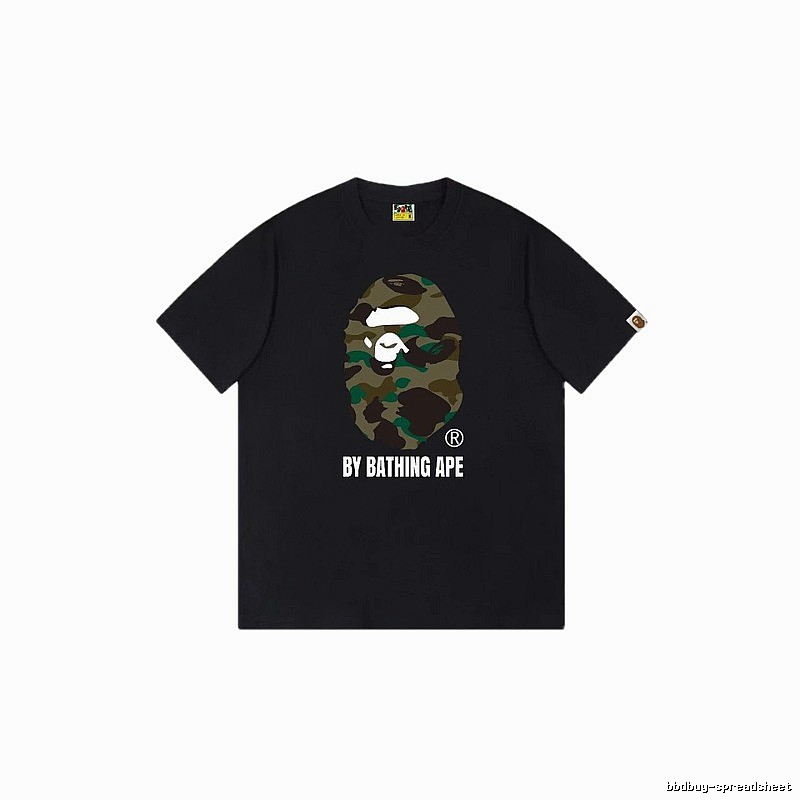 Bape camouflage style black T-shirt