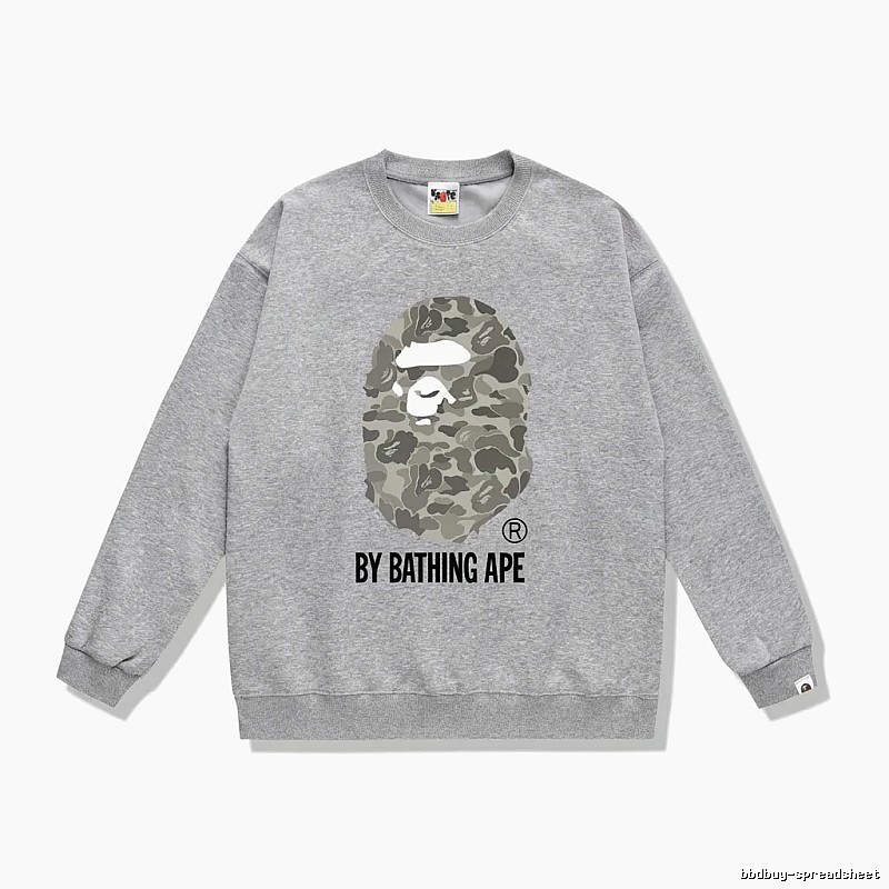 Bape camouflage-style grey sweatshirt