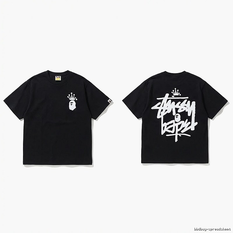 Bape Crown Graffiti Style Short-Sleeve Shirt