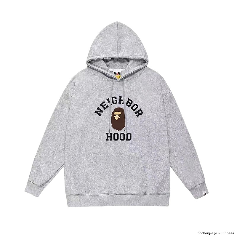 Bape Neighborhood grey hoodie
