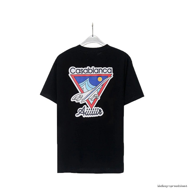 Casablanca trendy brand style black T-shirt