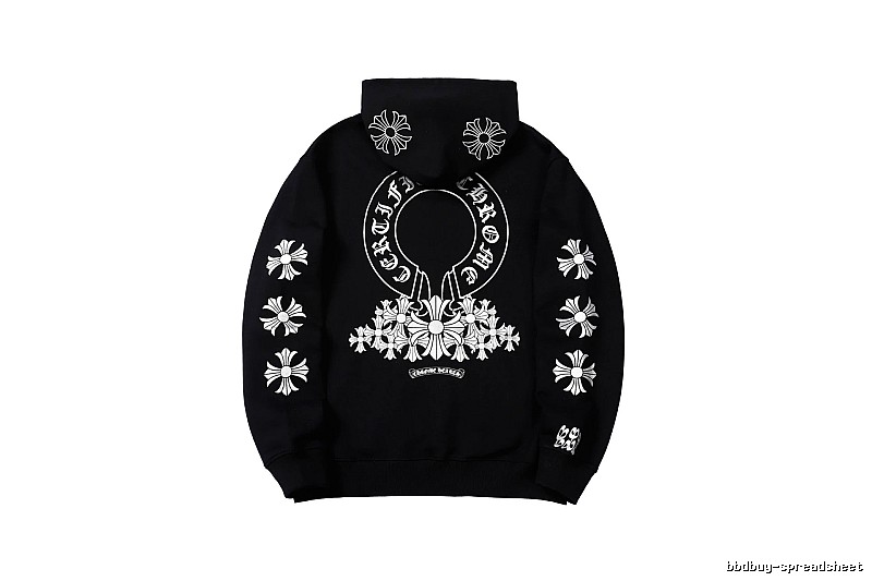 Chrome Hearts 2088-82 Black Cross Graphic Hoodie Match Day
