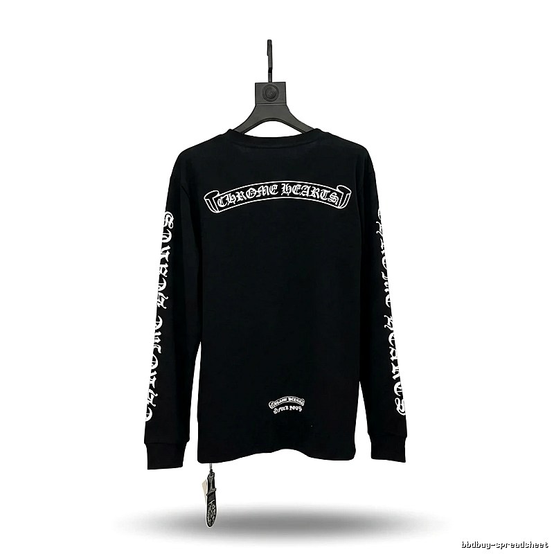 Chrome Hearts Dark Style Black Long T-shirt