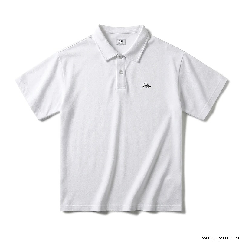 C.P simple style white Polo shirt