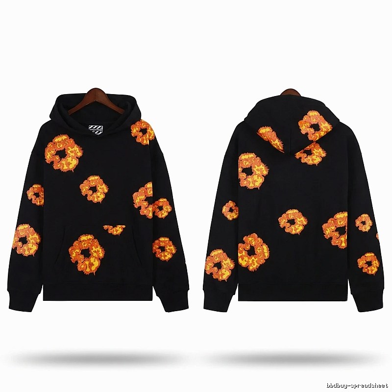 DENIM TEARS Flame Wind Black Sweatshirt