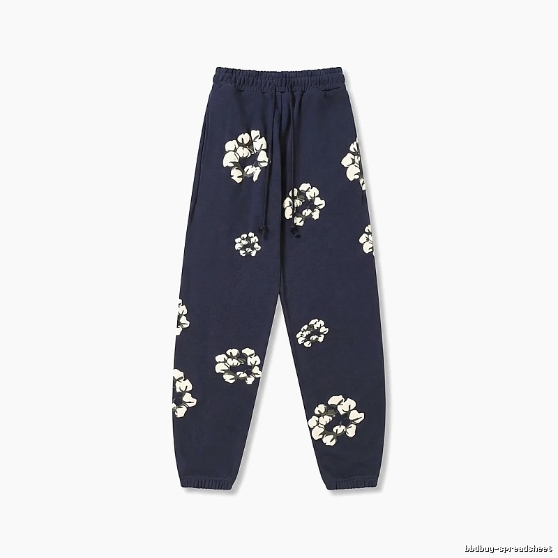 DENIM TEARS Floral Deep Blue Sweatpants