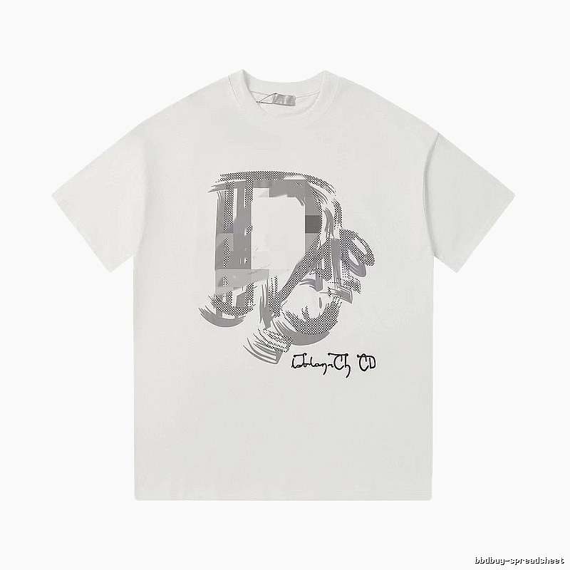 Dior Graffiti Collection Trendy & Cool Style White Short-sleeve T-shirt