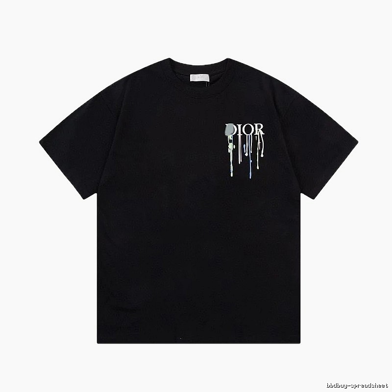 Dior Graffiti Trend Style Black Short-sleeve T-shirt