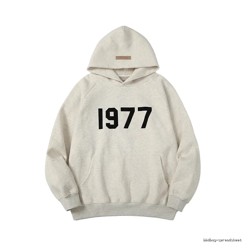 ESSENTIALS 1977 Style Light Grey Hoodie