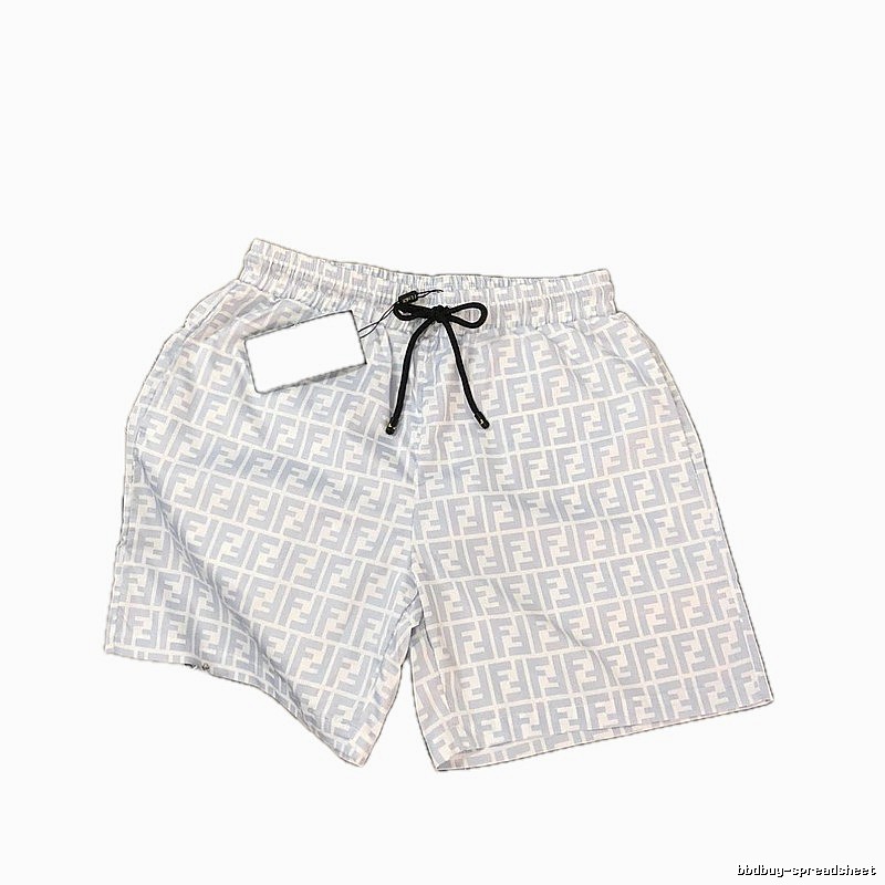 Fendi FF Monogram Casual Style Light Blue Shorts