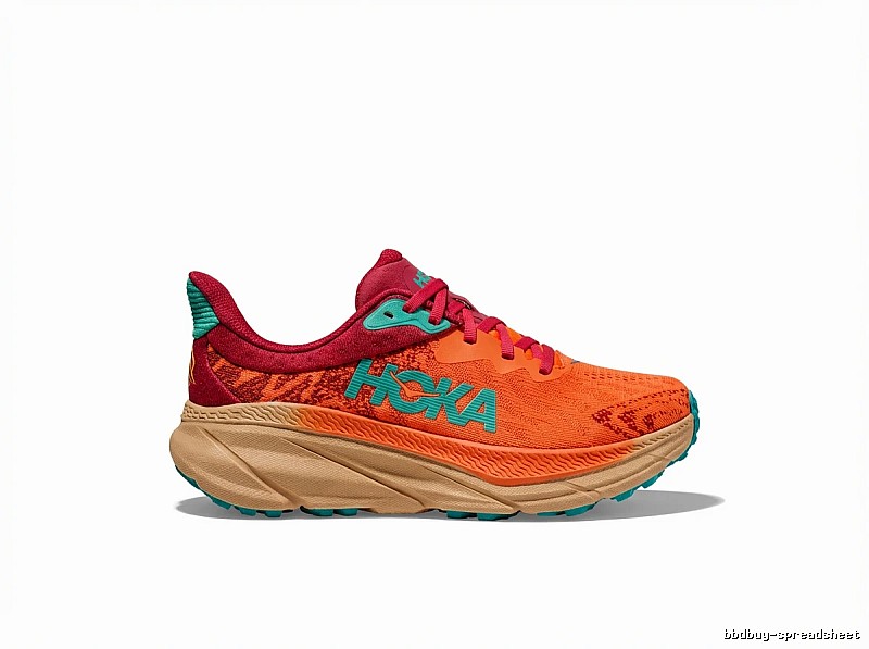 HOKA Trendy Orange-Pink Athletic Shoes