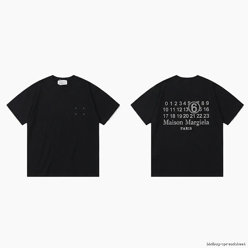 Maison Margiela black T-shirt with digital printing
