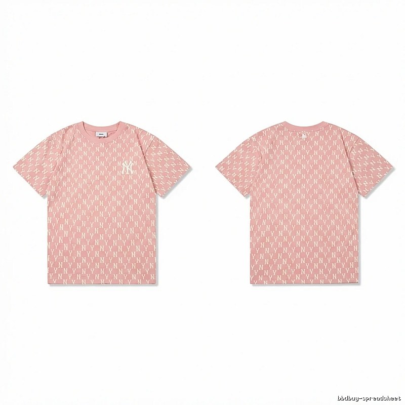MLB full - print style pink T - shirt
