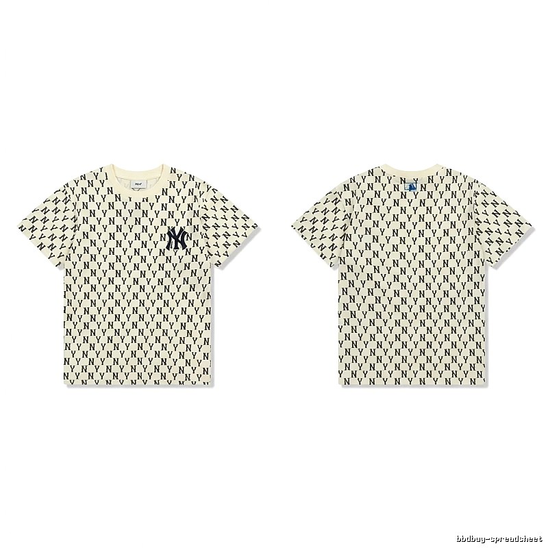 MLB full-print trendy style white T-shirt