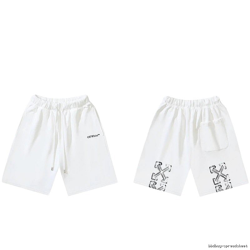 Off-White 133 models of simple white shorts