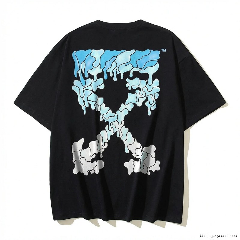 Off-White Gradient Style Black T-shirt
