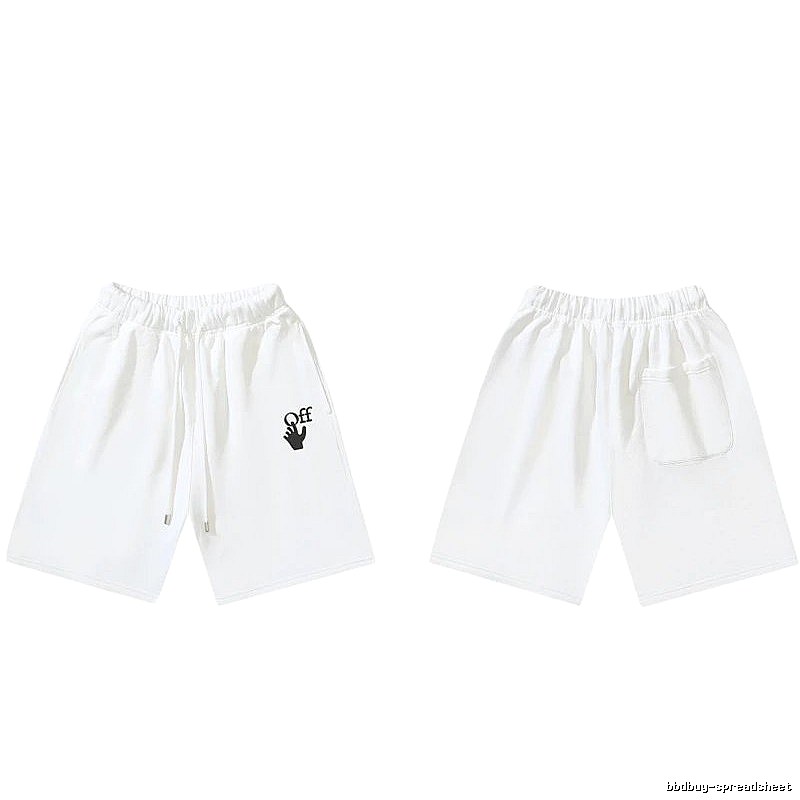 Off-White trendy brand style white shorts