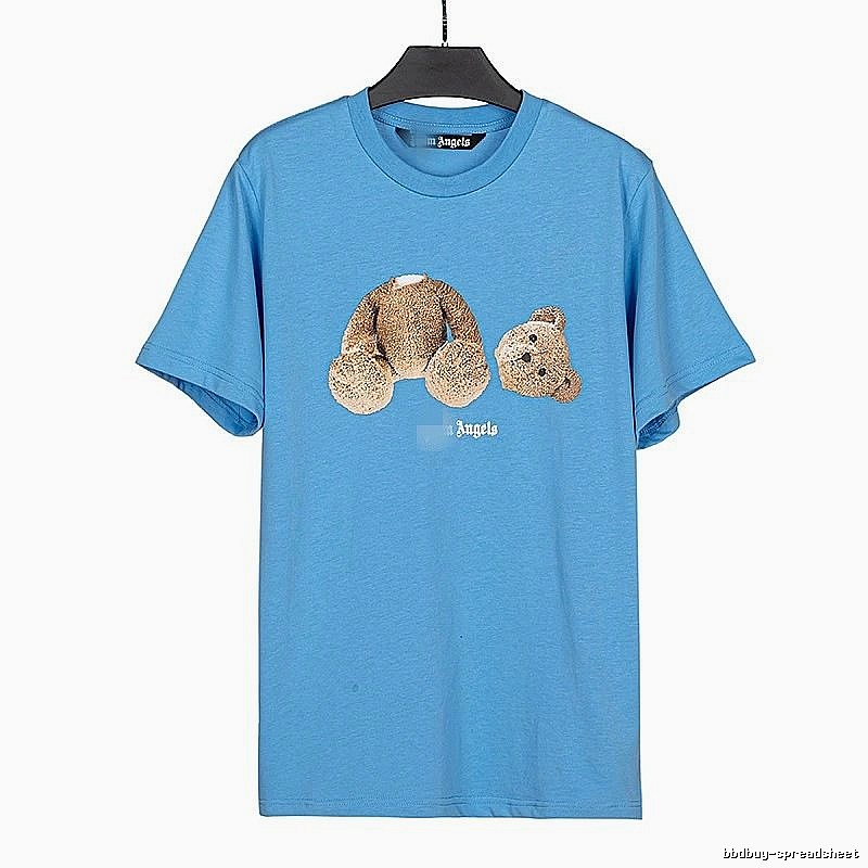 Palm Angels Compact Bear graphic T-shirt White Colorful Bear for Sport-Inspired Styling