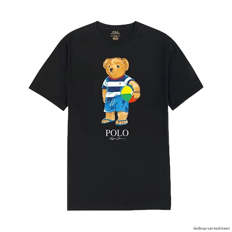 Ralph Lauren bear - style black T - shirt