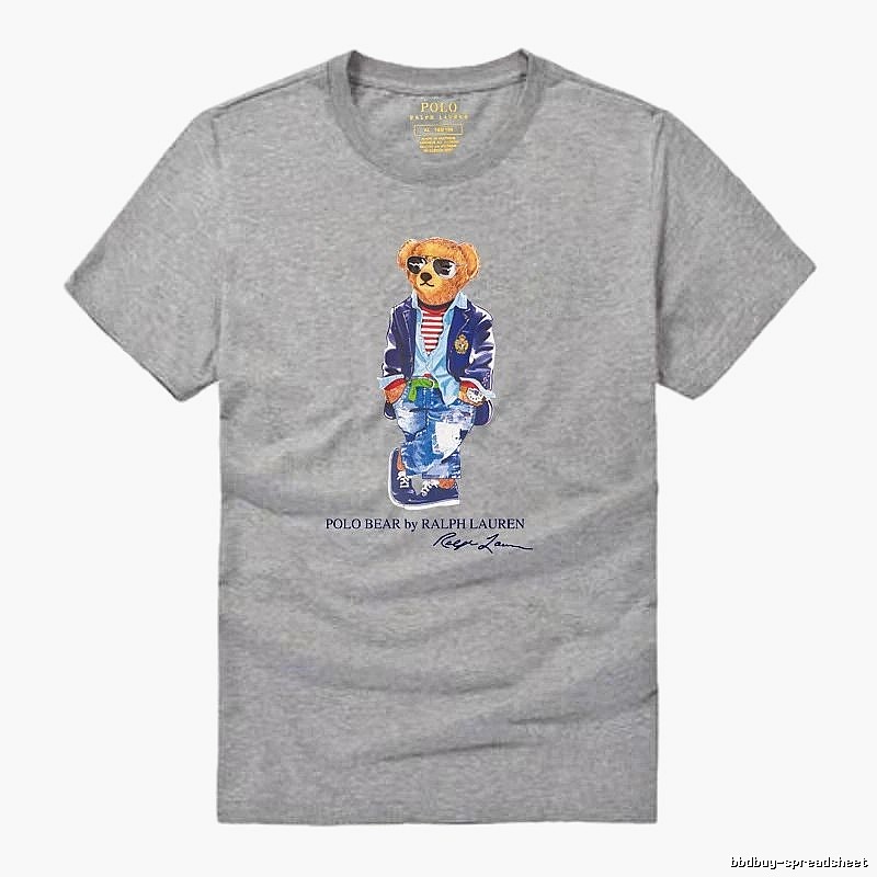 Ralph Lauren Polo Bear trendy brand heather grey T-shirt