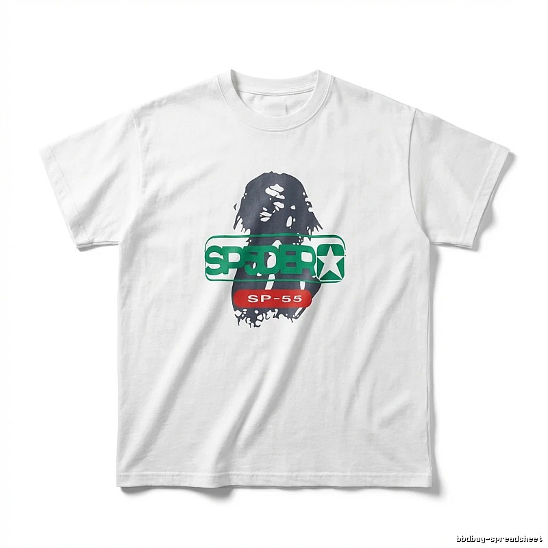 Sp5der Portrait Print Short-sleeved White T-shirt