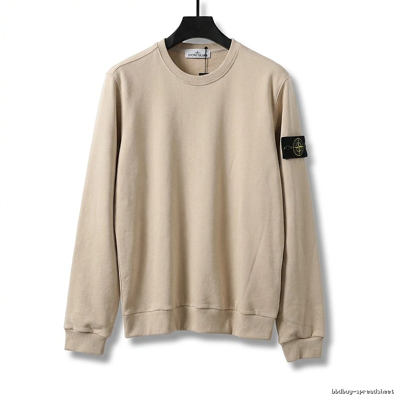 Stone Island basic simple style beige sweatshirt