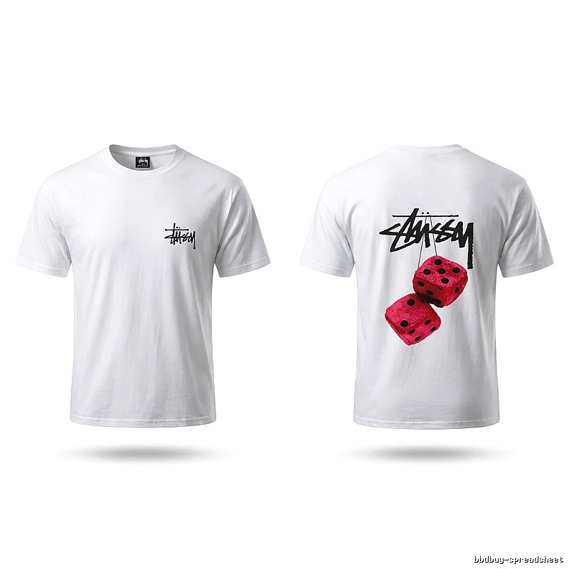 Stussy Dice Print White T-shirt