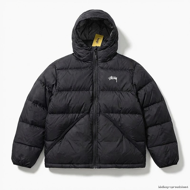 Stussy trendy and cool black down jacket