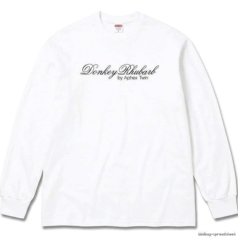 Supreme letter style white long-sleeve
