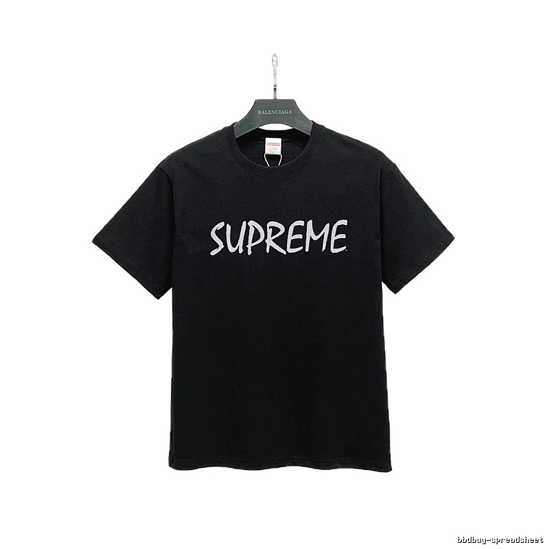 Supreme Printed Street Style Black Short-sleeve T-shirt