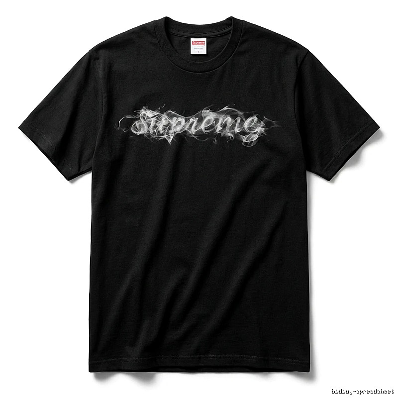 Supreme Smoke Style Black T-shirt