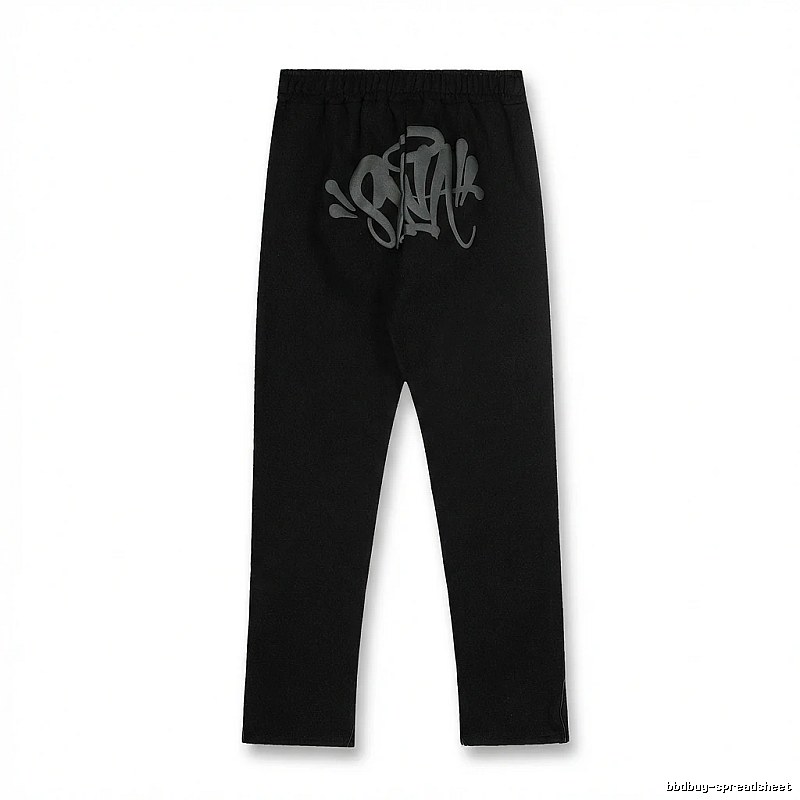 SynaWorld Graffiti-style Black Trousers