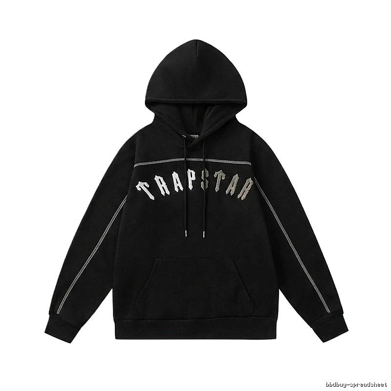 Trapstar letter-style black hoodie