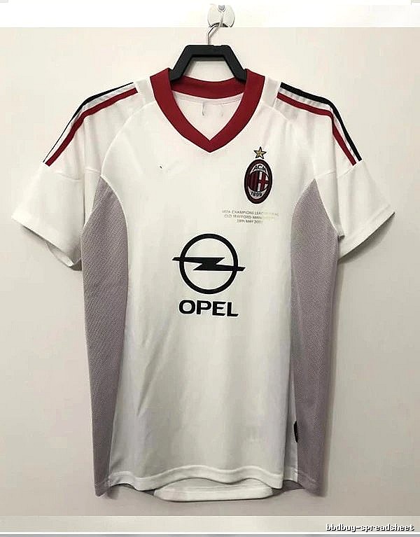 AC Milan Logo Detail Retro soccer jersey Red Black Striped with Relaxed Feel