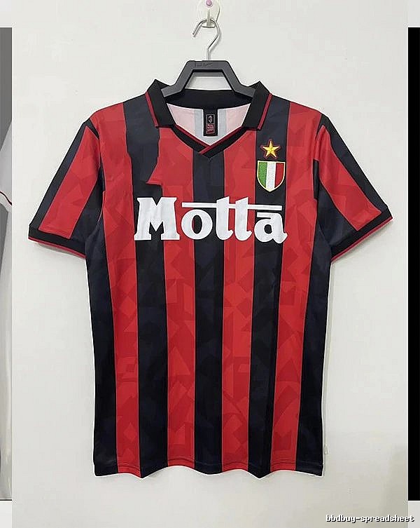 AC Milan Statement Retro soccer jersey Red Black Striped for Outdoor Plans