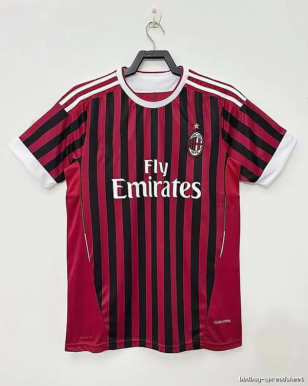 AC Milan Urban Retro soccer jersey Red Black Striped with Statement Pattern