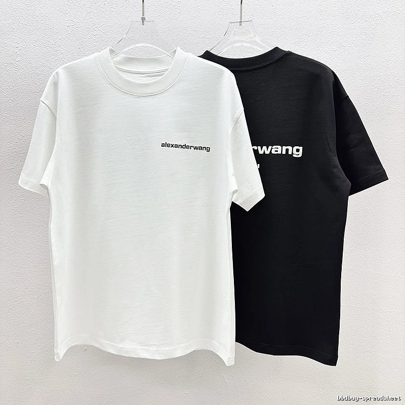 Alexander Wang Minimalist Lettering Black & White Short-sleeve T-shirt